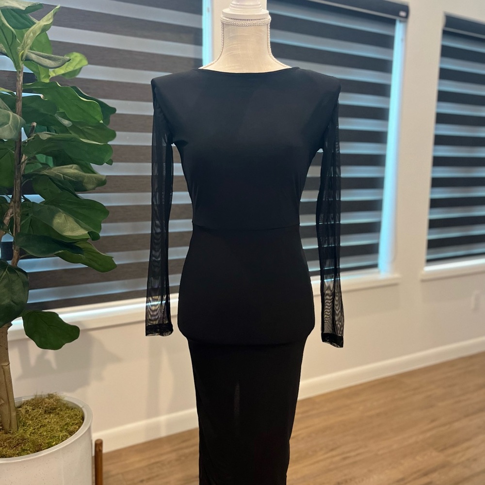 New black midi dress